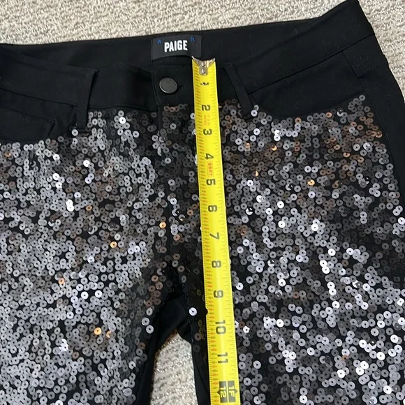 Paige sequined front black pant. - Picture 6 of 13